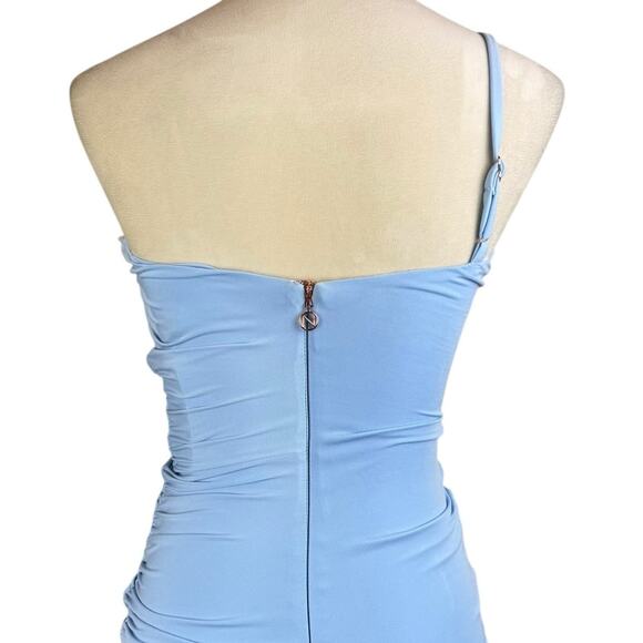 Nookie NWT Aria One Shoulder Gown Light Blue Side Slit Bodycon Party Dress - Picture 10 of 16